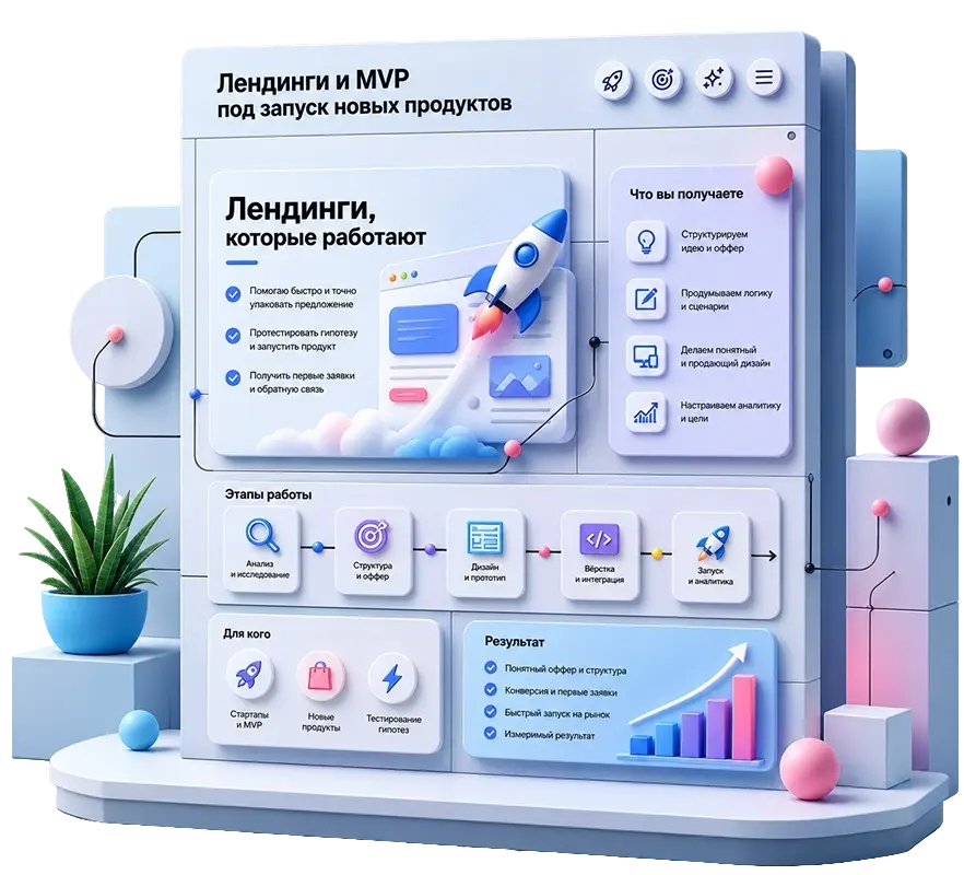 Разработка лендингов в Самаре: запускайте продукты с первыми заявками за 2–4 недели